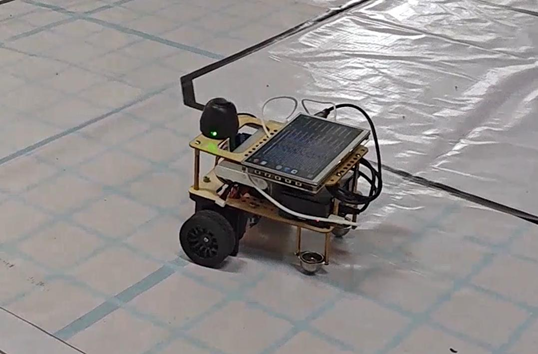 Fast Positioning Indoor Vehicle with Visual Gimbal Based on UWB and ROS